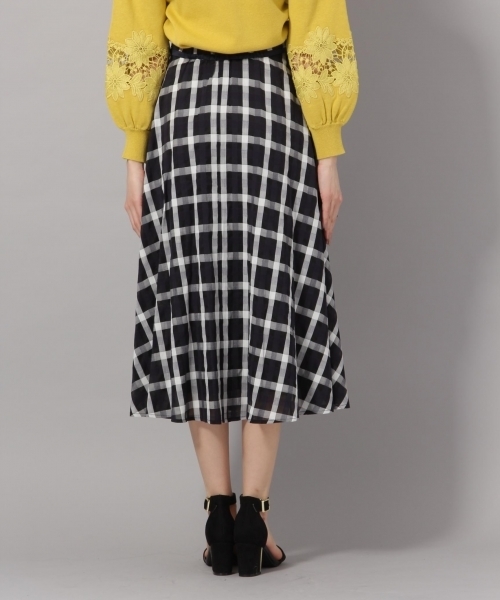 Andemiu（アンデミュウ）の「シアーチェックスカート785908（スカート・レディース・ネイビー/ホワイト・FREE）」の7枚目の写真