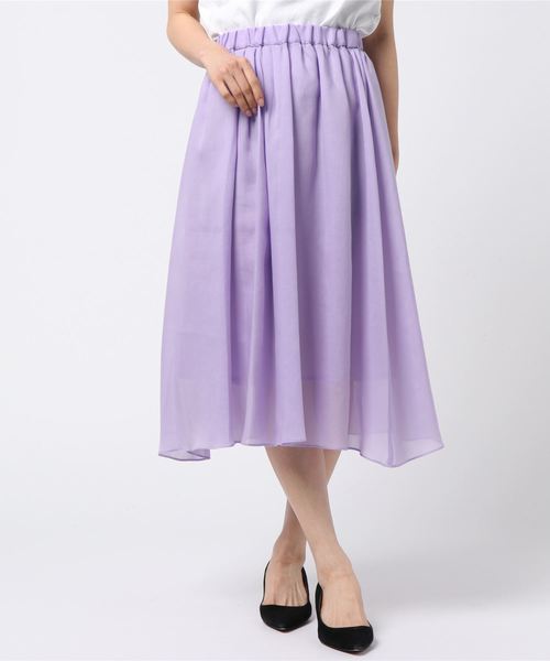 Tiara（ティアラ）の「ボリュームギャザーカラースカート（スカート・レディース・ブルーグリーン/ライラック/ピンク/イエロー・M/S）」の20枚目の写真