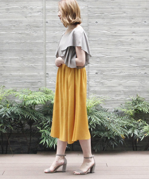 Tiara（ティアラ）の「ボリュームギャザーカラースカート（スカート・レディース・ブルーグリーン/ライラック/ピンク/イエロー・M/S）」の7枚目の写真