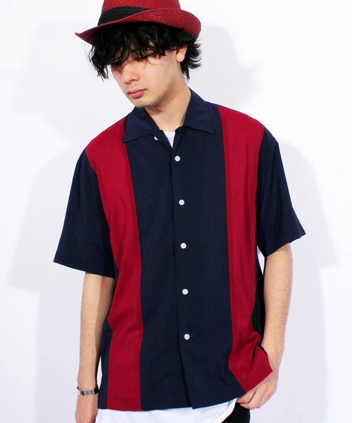 8(eight)(エイト)の「切替 半袖シャツ 開襟 ボーリングシャツ(シャツ/ブラウス・メンズ・A/B/C/D・MEDIUM/LARGE)」の2枚目の写真