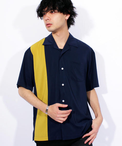8(eight)(エイト)の「切替 半袖シャツ 開襟 ボーリングシャツ(シャツ/ブラウス・メンズ・A/B/C/D・MEDIUM/LARGE)」の3枚目の写真