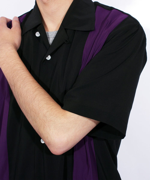 8(eight)(エイト)の「切替 半袖シャツ 開襟 ボーリングシャツ(シャツ/ブラウス・メンズ・A/B/C/D・MEDIUM/LARGE)」の18枚目の写真