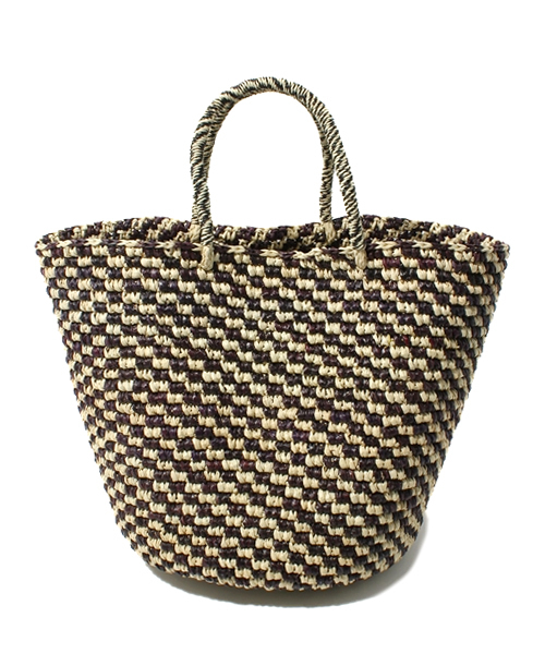 FIGARO Paris(フィガロパリ)の「SENSI STUDIO MAXI TOTE WOVEN マキシトートカゴバッグ(かごバッグ・レディース・オレンジ/ブラック・FREE)」の2枚目の写真