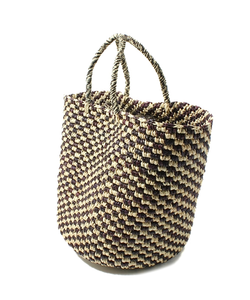 FIGARO Paris(フィガロパリ)の「SENSI STUDIO MAXI TOTE WOVEN マキシトートカゴバッグ(かごバッグ・レディース・オレンジ/ブラック・FREE)」の3枚目の写真