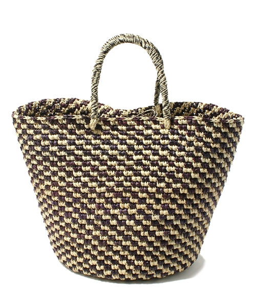 FIGARO Paris(フィガロパリ)の「SENSI STUDIO MAXI TOTE WOVEN マキシトートカゴバッグ(かごバッグ・レディース・オレンジ/ブラック・FREE)」の4枚目の写真