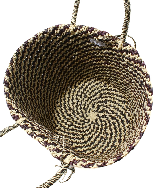 FIGARO Paris(フィガロパリ)の「SENSI STUDIO MAXI TOTE WOVEN マキシトートカゴバッグ(かごバッグ・レディース・オレンジ/ブラック・FREE)」の6枚目の写真