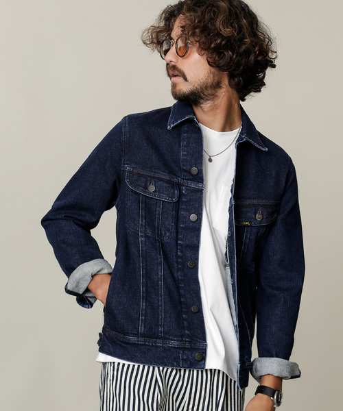 Lee（リー）の「Lee/別注ＳＬＩＭ　１０１Ｊ（デニムジャケット・メンズ・ライトブルー/ブラック/ブルー/ダークインディゴブルー/ダークブルー・SMALL/MEDIUM/LARGE）」の6枚目の写真