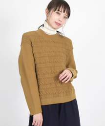 D.M.G. | [D.M.G / ディーエムジー]　クレープニットセーター(ニット/セーター)