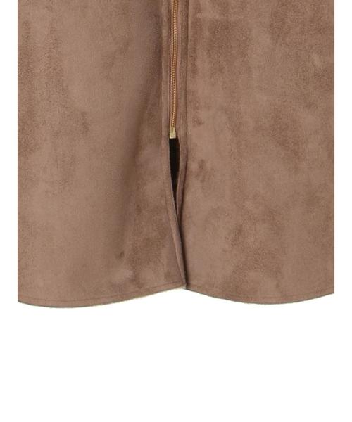 YECCA VECCA(イェッカヴェッカ)の「ノーカラーフェイクムートンコート(ムートンコート・レディース・ライトグレー/モカ・FREE)」の11枚目の写真