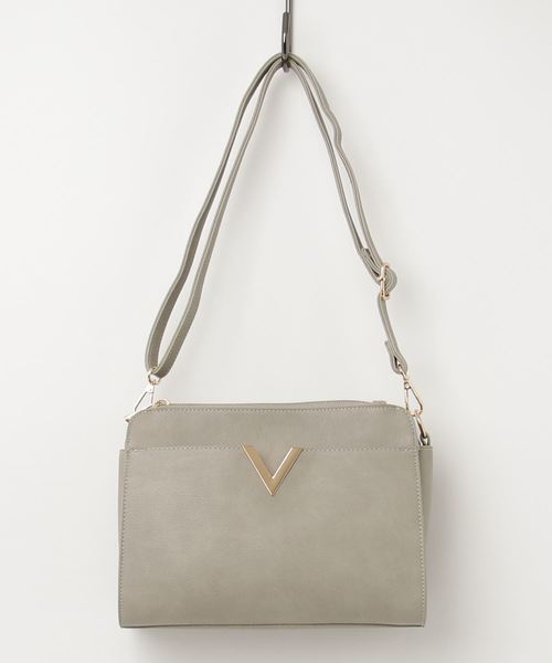 one way(ワンウェイ)の「Vシスターショルダー(ショルダーバッグ・レディース・ライトグレー/ボルドー/ダークブルー/ブラック・FREE)」の1枚目の写真