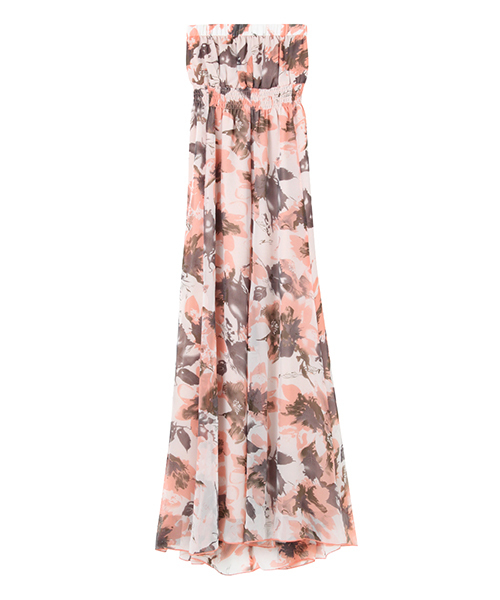 Duras Ambient アンビエント の フラワープリントベアマキシワンピース ワンピース Wear