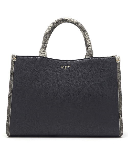 Ungrid（アングリッド）の「【Ungrid】スネークコンビトートBAG（トートバッグ・レディース・ブラック/ベージュ/グレー・FREE）」の14枚目の写真