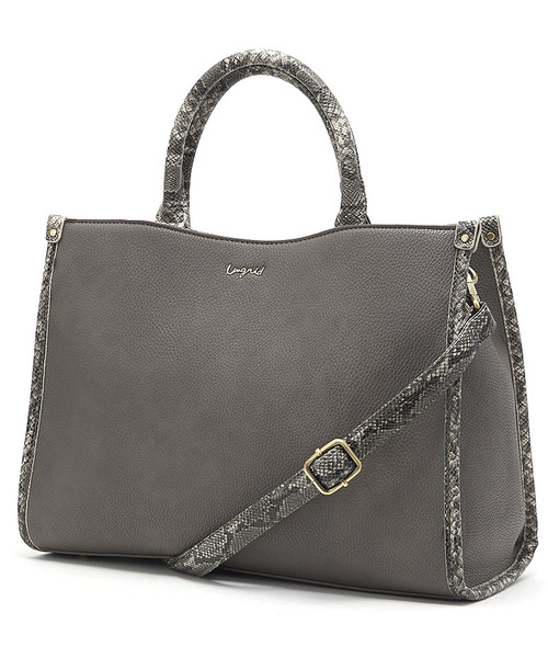 Ungrid（アングリッド）の「【Ungrid】スネークコンビトートBAG（トートバッグ・レディース・ブラック/ベージュ/グレー・FREE）」の16枚目の写真