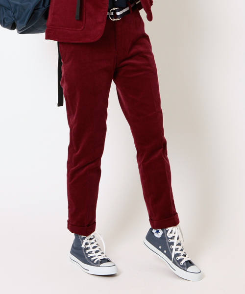 BEAMS BOY(ビームスボーイ)の「□BEAMS BOY / コーデュロイ スラックス9分丈(その他パンツ・レディース・ブラウン/ワイン/ネイビー・0/1)」の1枚目の写真