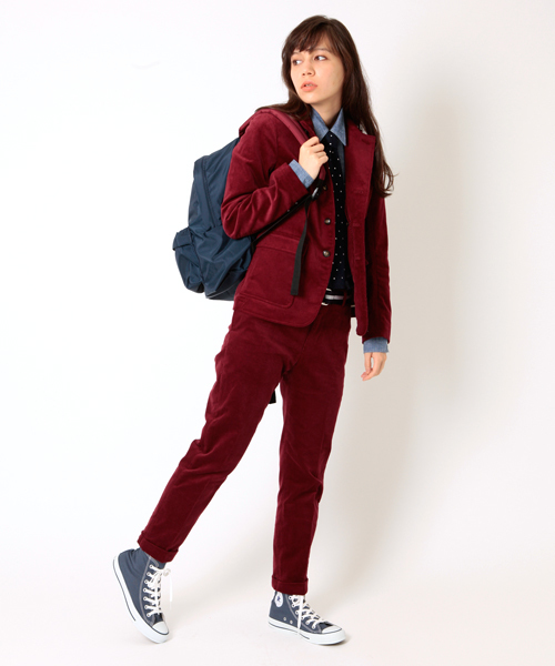 BEAMS BOY(ビームスボーイ)の「□BEAMS BOY / コーデュロイ スラックス9分丈(その他パンツ・レディース・ブラウン/ワイン/ネイビー・0/1)」の12枚目の写真