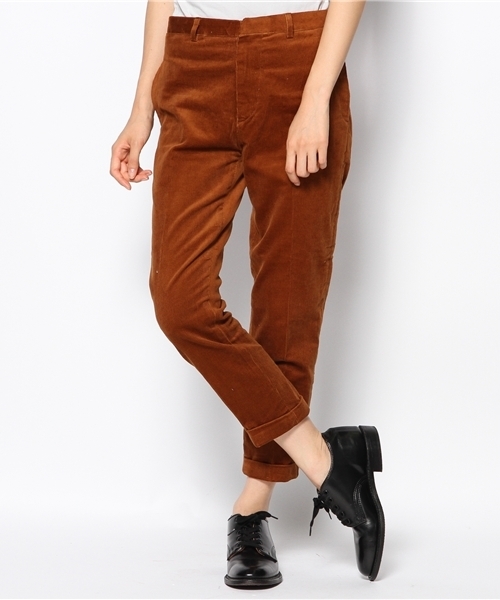 BEAMS BOY(ビームスボーイ)の「□BEAMS BOY / コーデュロイ スラックス9分丈(その他パンツ・レディース・ブラウン/ワイン/ネイビー・0/1)」の2枚目の写真