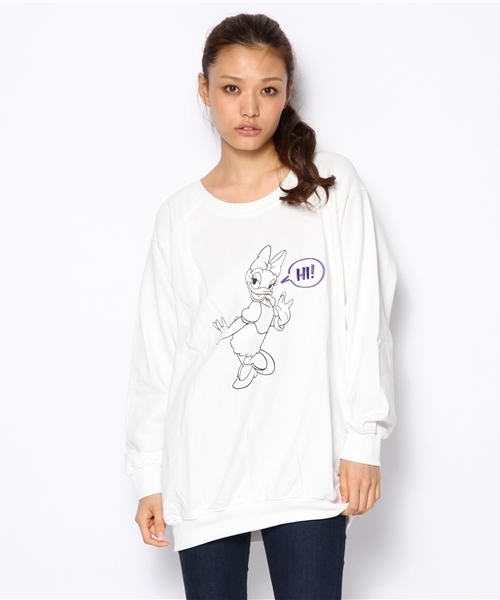 DANCE LB-03(ダンス エルビー・ゼロスリー)の「【DISNEY/ディズニー】 DAISY HI トレーナー(Tシャツ/カットソー・レディース・グレー系/ホワイト系・FREE)」の1枚目の写真