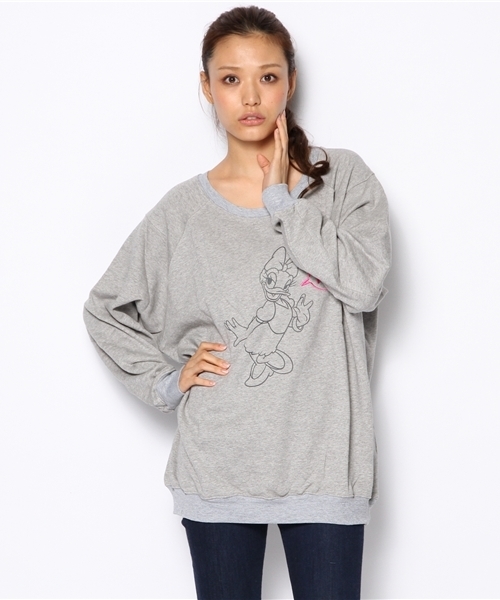 DANCE LB-03(ダンス エルビー・ゼロスリー)の「【DISNEY/ディズニー】 DAISY HI トレーナー(Tシャツ/カットソー・レディース・グレー系/ホワイト系・FREE)」の2枚目の写真