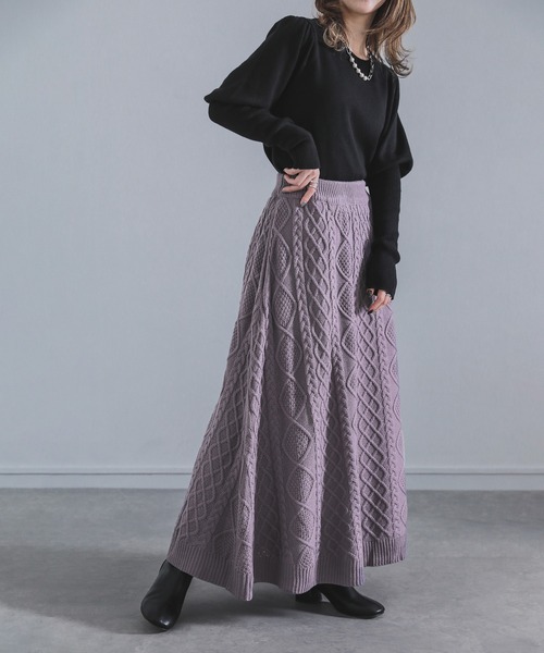 ケーブルニットスカート』（スカート）｜somari imagination（ソマリ