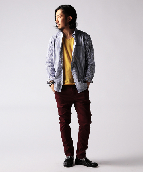 BEAMS（ビームス）の「□BEAMS / ストレッチテーパーチノ/（チノパンツ・メンズ・ベージュ/ネイビー/ワイン/グリーン・SMALL/MEDIUM/LARGE/X-LARGE）」の19枚目の写真