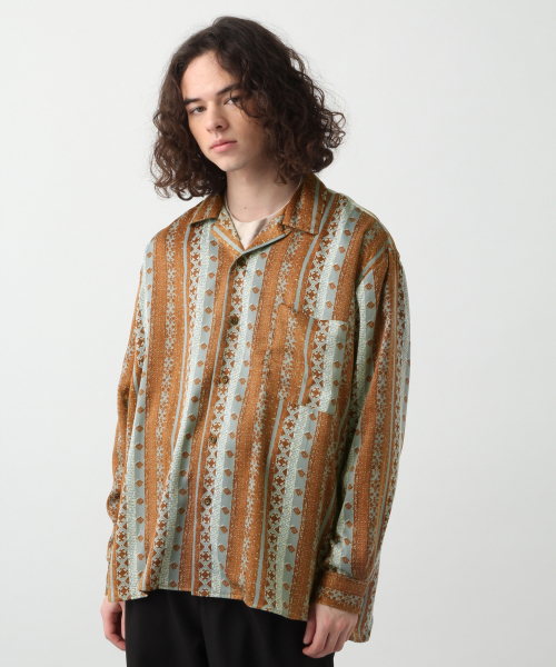 Hare ハレ の オリエンタルオープンネックシャツ Hare シャツ ブラウス Wear