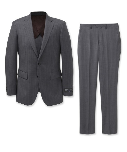 カラーストライプスーツfabric By Dormeuil メンズ スーツ ストライプ ビジネス ドーメル