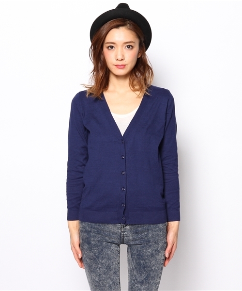 ROSE BUD（ローズバッド）の「LK-14113 V/N CARDIGAN （カーディガン/ボレロ・レディース・アイボリー/ネイビー/イエロー/レッド・ONE SIZE）」の13枚目の写真