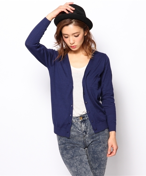 ROSE BUD（ローズバッド）の「LK-14113 V/N CARDIGAN （カーディガン/ボレロ・レディース・アイボリー/ネイビー/イエロー/レッド・ONE SIZE）」の10枚目の写真