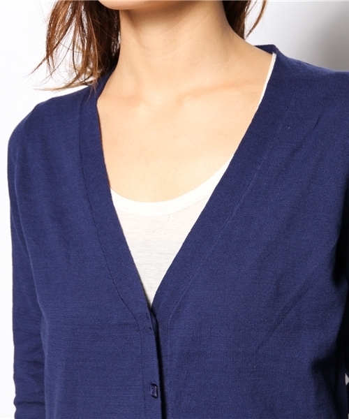 ROSE BUD（ローズバッド）の「LK-14113 V/N CARDIGAN （カーディガン/ボレロ・レディース・アイボリー/ネイビー/イエロー/レッド・ONE SIZE）」の8枚目の写真