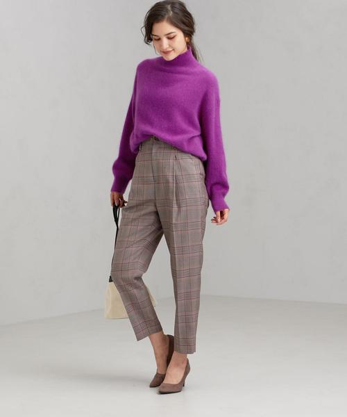 green label relaxing（グリーンレーベルリラクシング）の「FFC ヘアリー ハイネック ニット ※（ニット/セーター・レディース・パープル/レッド/オリーブ/ベージュ/モカ/ネイビー・FREE）」の18枚目の写真