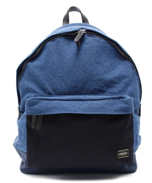 PORTER（ポーター）の「PORTER BRIDGE DAY PACK <B印 YOSHIDA SELECT>（バックパック/リュック・メンズ・ブラック/ベージュ/ブルー・ONE SIZE）」の3枚目の写真