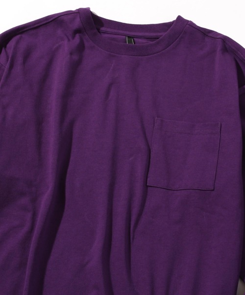 INASTUDIOS ZOO（イーナストゥディオスズー）の「「INASTUDIOS SELECT」ポケット付きロングTシャツ（Tシャツ/カットソー・メンズ・ホワイト/ブラック/ベージュ/パープル/テラコッタ/サックスブルー/ベージュ系その他/パープル系その他/グリーン/チャコール・LARGE/X-LARGE/MEDIUM）」の9枚目の写真