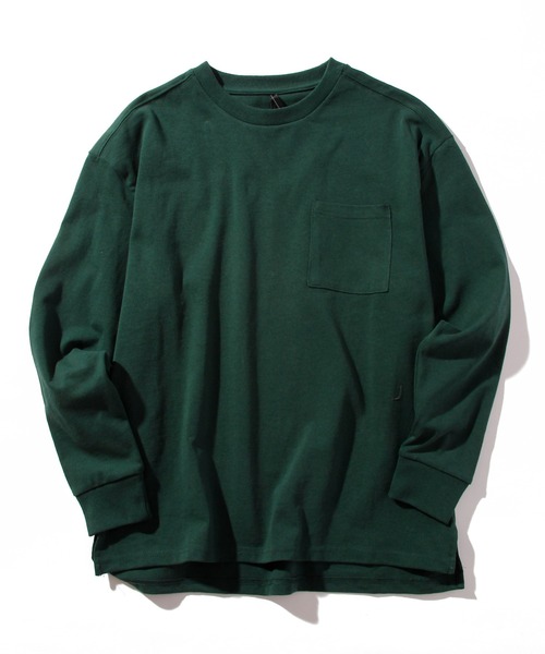 INASTUDIOS ZOO（イーナストゥディオスズー）の「「INASTUDIOS SELECT」ポケット付きロングTシャツ（Tシャツ/カットソー・メンズ・ホワイト/ブラック/ベージュ/パープル/テラコッタ/サックスブルー/ベージュ系その他/パープル系その他/グリーン/チャコール・LARGE/X-LARGE/MEDIUM）」の7枚目の写真