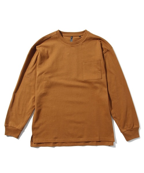 INASTUDIOS ZOO（イーナストゥディオスズー）の「「INASTUDIOS SELECT」ポケット付きロングTシャツ（Tシャツ/カットソー・メンズ・ホワイト/ブラック/ベージュ/パープル/テラコッタ/サックスブルー/ベージュ系その他/パープル系その他/グリーン/チャコール・LARGE/X-LARGE/MEDIUM）」の5枚目の写真