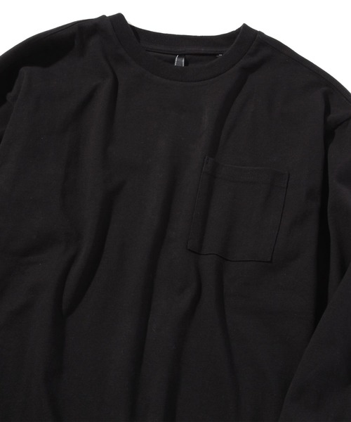 INASTUDIOS ZOO（イーナストゥディオスズー）の「「INASTUDIOS SELECT」ポケット付きロングTシャツ（Tシャツ/カットソー・メンズ・ホワイト/ブラック/ベージュ/パープル/テラコッタ/サックスブルー/ベージュ系その他/パープル系その他/グリーン/チャコール・LARGE/X-LARGE/MEDIUM）」の3枚目の写真