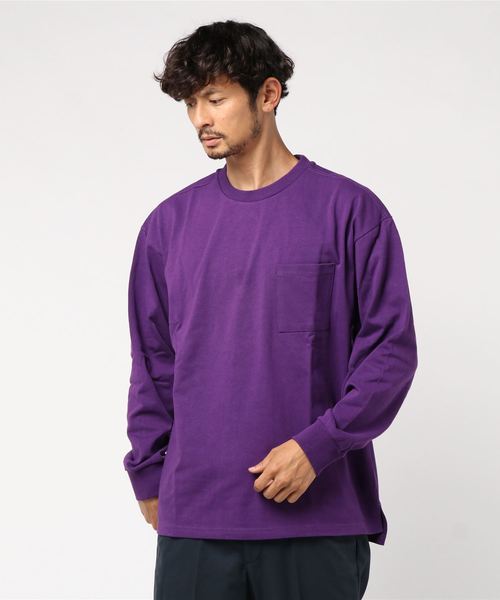 INASTUDIOS ZOO（イーナストゥディオスズー）の「「INASTUDIOS SELECT」ポケット付きロングTシャツ（Tシャツ/カットソー・メンズ・ホワイト/ブラック/ベージュ/パープル/テラコッタ/サックスブルー/ベージュ系その他/パープル系その他/グリーン/チャコール・LARGE/X-LARGE/MEDIUM）」の15枚目の写真