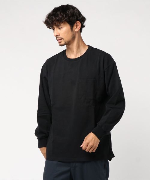 INASTUDIOS ZOO（イーナストゥディオスズー）の「「INASTUDIOS SELECT」ポケット付きロングTシャツ（Tシャツ/カットソー・メンズ・ホワイト/ブラック/ベージュ/パープル/テラコッタ/サックスブルー/ベージュ系その他/パープル系その他/グリーン/チャコール・LARGE/X-LARGE/MEDIUM）」の14枚目の写真