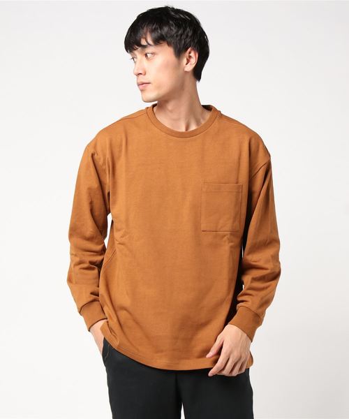 INASTUDIOS ZOO（イーナストゥディオスズー）の「「INASTUDIOS SELECT」ポケット付きロングTシャツ（Tシャツ/カットソー・メンズ・ホワイト/ブラック/ベージュ/パープル/テラコッタ/サックスブルー/ベージュ系その他/パープル系その他/グリーン/チャコール・LARGE/X-LARGE/MEDIUM）」の16枚目の写真