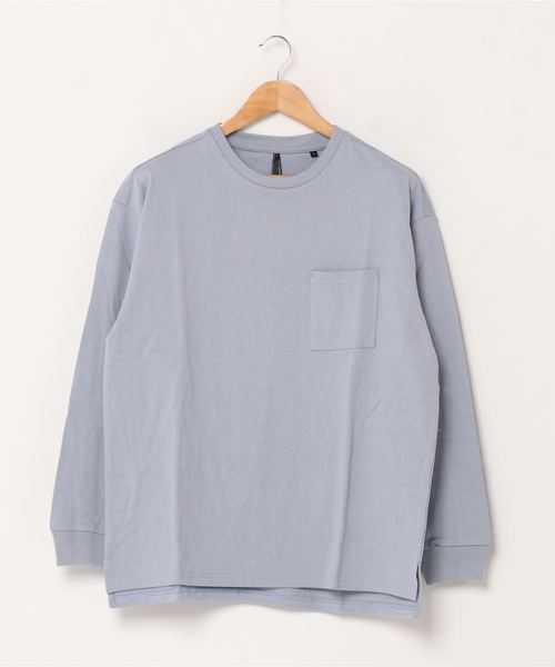 INASTUDIOS ZOO（イーナストゥディオスズー）の「「INASTUDIOS SELECT」ポケット付きロングTシャツ（Tシャツ/カットソー・メンズ・ホワイト/ブラック/ベージュ/パープル/テラコッタ/サックスブルー/ベージュ系その他/パープル系その他/グリーン/チャコール・LARGE/X-LARGE/MEDIUM）」の18枚目の写真