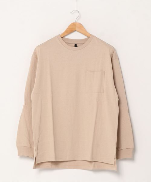 INASTUDIOS ZOO（イーナストゥディオスズー）の「「INASTUDIOS SELECT」ポケット付きロングTシャツ（Tシャツ/カットソー・メンズ・ホワイト/ブラック/ベージュ/パープル/テラコッタ/サックスブルー/ベージュ系その他/パープル系その他/グリーン/チャコール・LARGE/X-LARGE/MEDIUM）」の17枚目の写真