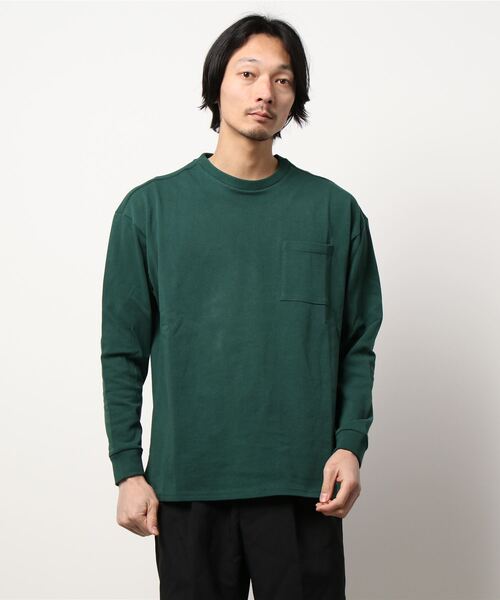 INASTUDIOS ZOO（イーナストゥディオスズー）の「「INASTUDIOS SELECT」ポケット付きロングTシャツ（Tシャツ/カットソー・メンズ・ホワイト/ブラック/ベージュ/パープル/テラコッタ/サックスブルー/ベージュ系その他/パープル系その他/グリーン/チャコール・LARGE/X-LARGE/MEDIUM）」の20枚目の写真