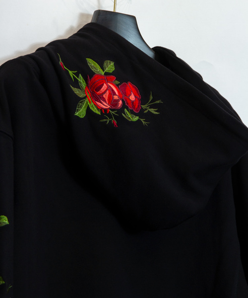 JACKROSE(ジャックローズ)の「JE-ローズ刺繍・プルパーカー(パーカー・メンズ・ホワイト/ブラック/ベージュ・M/L)」の16枚目の写真