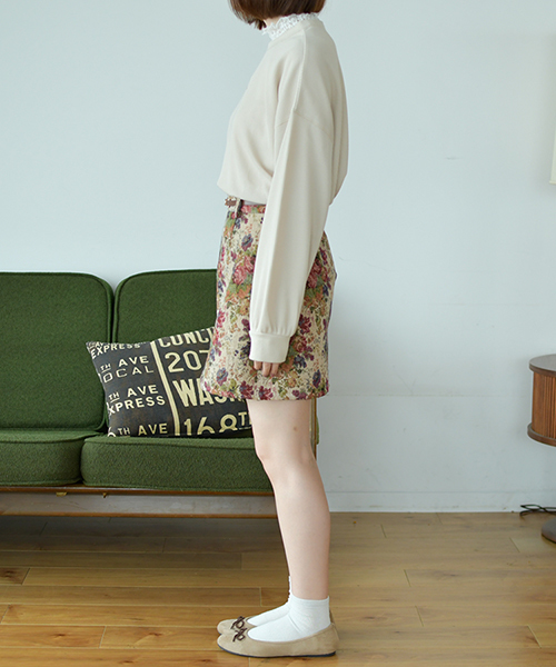 PairPair（ペアペア）の「ワッフル袖ボリュームロゴ刺繍プルオーバー（Tシャツ/カットソー・レディース・ダークブラウン/ベージュ/モカ・FREE）」の16枚目の写真