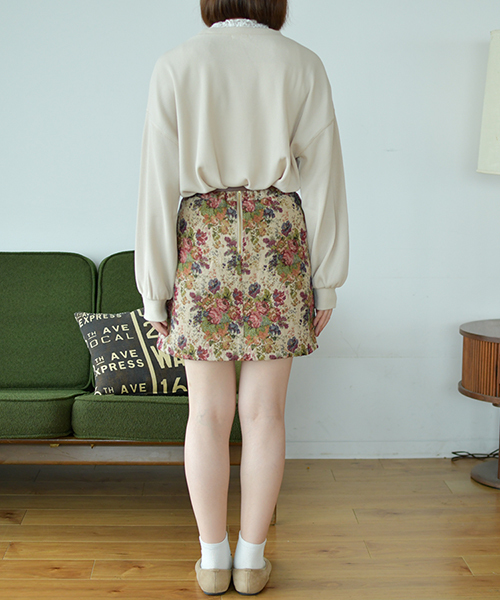 PairPair（ペアペア）の「ワッフル袖ボリュームロゴ刺繍プルオーバー（Tシャツ/カットソー・レディース・ダークブラウン/ベージュ/モカ・FREE）」の17枚目の写真