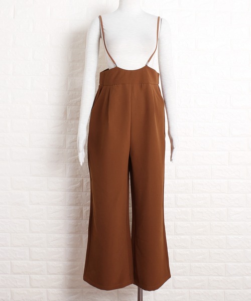 Primazel(プリマゼル)の「ハイウエストワイドサロペットパンツ(サロペット/オーバーオール・レディース・ブラック/ブラウン/キャメル・M/L)」の13枚目の写真