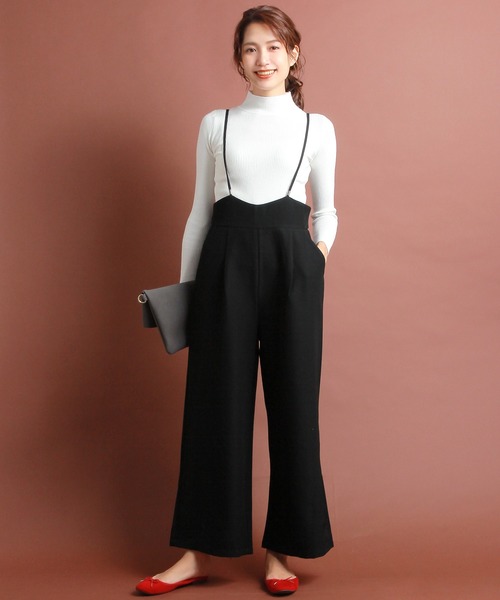 Primazel(プリマゼル)の「ハイウエストワイドサロペットパンツ(サロペット/オーバーオール・レディース・ブラック/ブラウン/キャメル・M/L)」の16枚目の写真