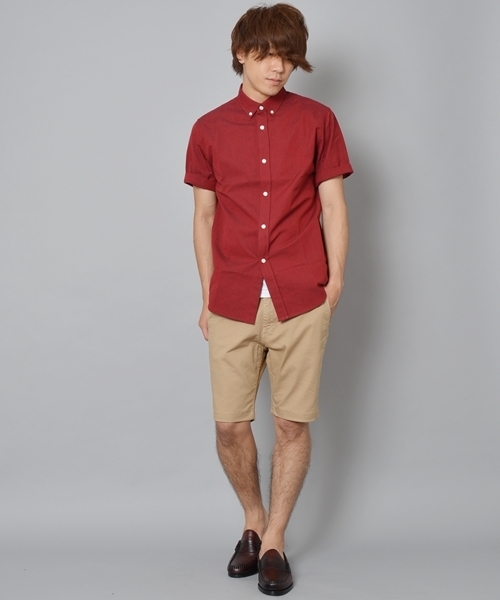 SHIPS JET BLUE（シップスジェットブルー）の「JB: テーパードサルエル カラーダイショーツ（チノパンツ・メンズ・イエロー/ネイビー/グリーン/ライトブルー/ベージュ系その他/ベージュ・LARGE/X-LARGE/MEDIUM/SMALL）」の18枚目の写真