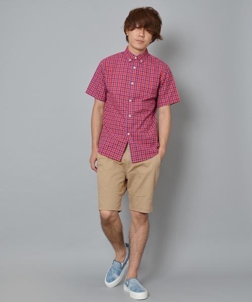 SHIPS JET BLUE（シップスジェットブルー）の「JB: テーパードサルエル カラーダイショーツ（チノパンツ・メンズ・イエロー/ネイビー/グリーン/ライトブルー/ベージュ系その他/ベージュ・LARGE/X-LARGE/MEDIUM/SMALL）」の17枚目の写真