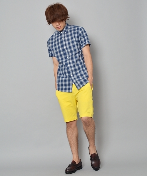 SHIPS JET BLUE（シップスジェットブルー）の「JB: テーパードサルエル カラーダイショーツ（チノパンツ・メンズ・イエロー/ネイビー/グリーン/ライトブルー/ベージュ系その他/ベージュ・LARGE/X-LARGE/MEDIUM/SMALL）」の22枚目の写真