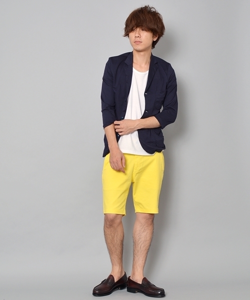 SHIPS JET BLUE（シップスジェットブルー）の「JB: テーパードサルエル カラーダイショーツ（チノパンツ・メンズ・イエロー/ネイビー/グリーン/ライトブルー/ベージュ系その他/ベージュ・LARGE/X-LARGE/MEDIUM/SMALL）」の21枚目の写真